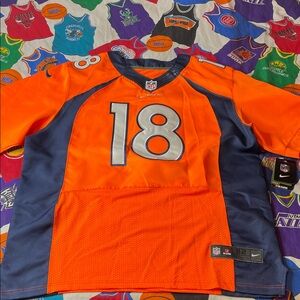 Nike Denver Broncos “Manning” Authentic On Field Sewn Letter Jersey NWT
